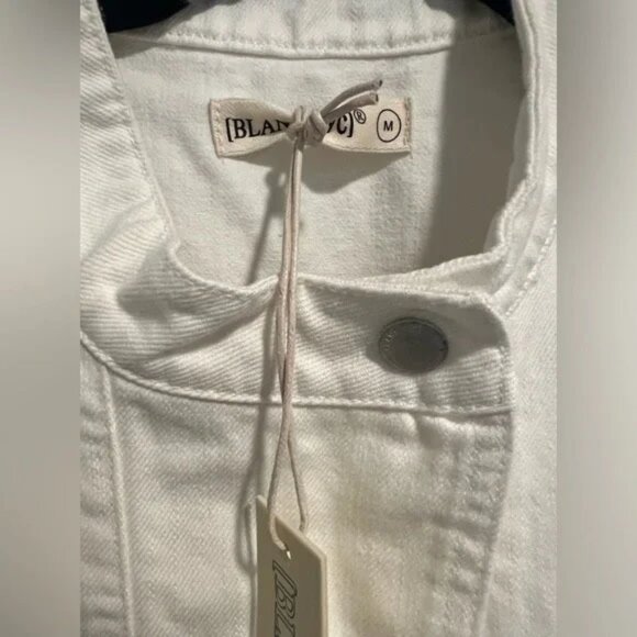 Blank NYC White Denim Jumpsuit Size M NWT - Picture 4 of 6